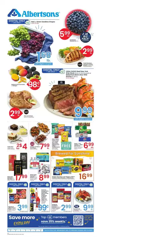 Albertsons catalogue in Sangerville ME | Attractive special offers for everyone | 2025-08-13T00:00:00.000Z - 2025-08-19T00:00:00.000Z