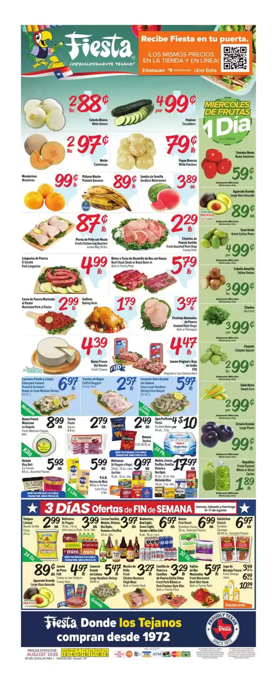Fiesta Mart catalogue in Corsicana TX | Current special promotions | 2025-08-13T00:00:00.000Z - 2025-08-19T00:00:00.000Z