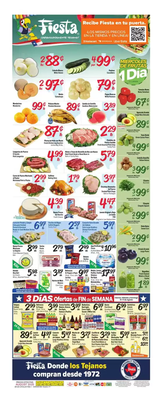 Fiesta Mart catalogue in Corsicana TX | Weekly Ad | 2025-08-13T00:00:00.000Z - 2025-08-19T00:00:00.000Z
