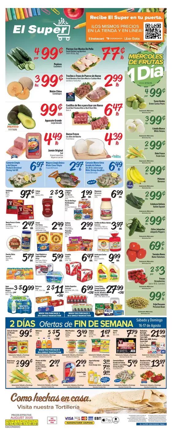El Super catalogue in Elmira NY | Top deals and discounts | 2025-08-13T00:00:00.000Z - 2025-08-19T00:00:00.000Z