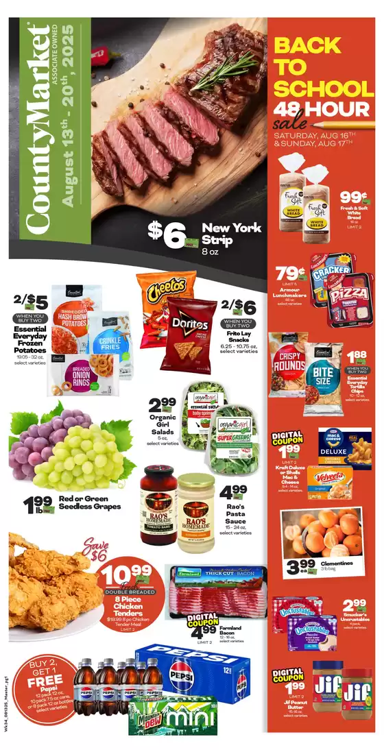 County Market catalogue in Corsicana TX | Great offer for bargain hunters | 2025-08-13T00:00:00.000Z - 2025-08-20T00:00:00.000Z