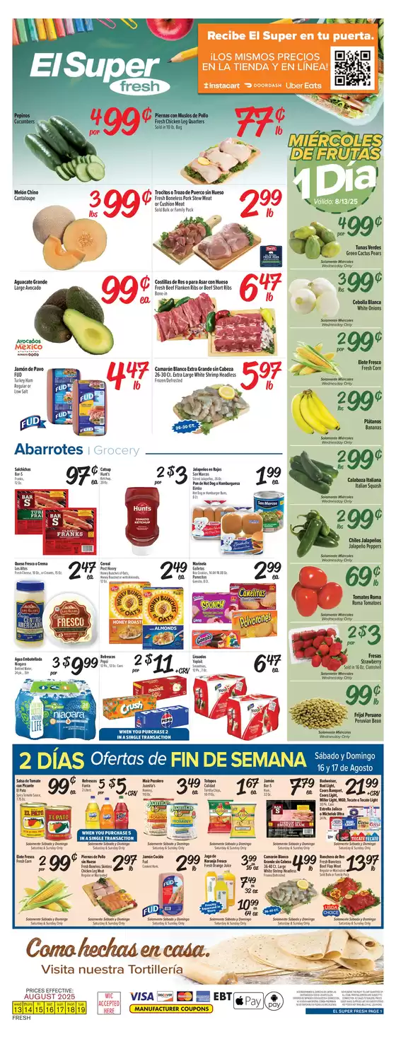 El Super catalogue in Elmira NY | Discounts and promotions | 2025-08-13T00:00:00.000Z - 2025-08-19T00:00:00.000Z