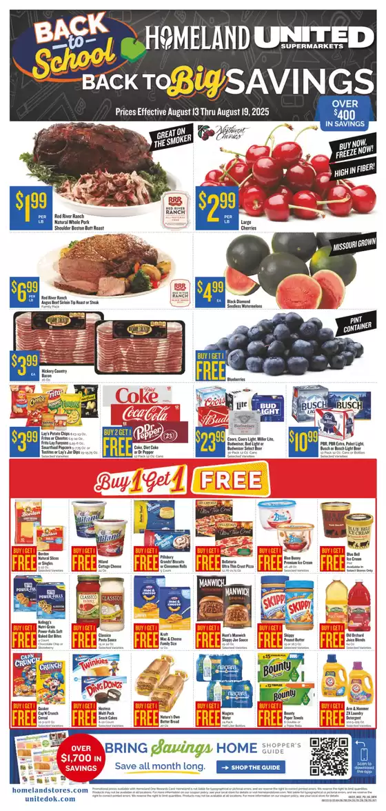 Homeland Market catalogue in Corsicana TX | Save now with our deals | 2025-08-13T00:00:00.000Z - 2025-08-19T00:00:00.000Z