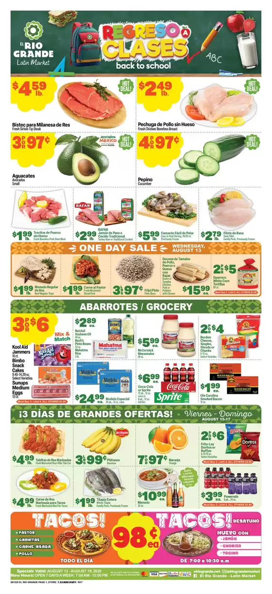El Rio Grande catalogue in Marysville CA | Great offer for all customers | 2025-08-13T00:00:00.000Z - 2025-08-19T00:00:00.000Z