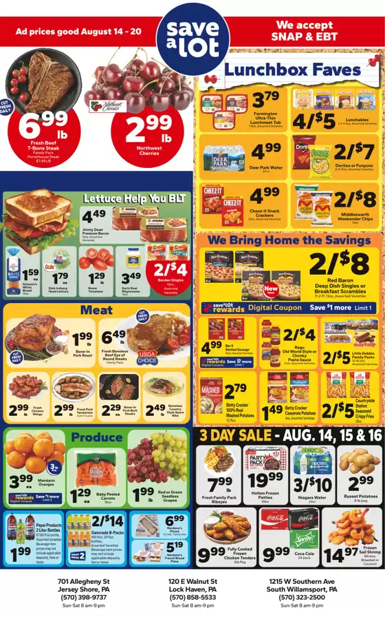 Save a Lot catalogue in Klamath Falls OR | Exclusive deals and bargains | 2025-08-14T00:00:00.000Z - 2025-08-20T00:00:00.000Z