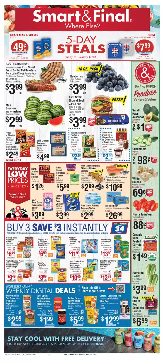 Smart & Final catalogue in Port Allegany PA | Weekly Ad Savings (08/13/2025 - 08/19/2025) | 2025-08-15T00:00:00.000Z - 2025-08-19T00:00:00.000Z