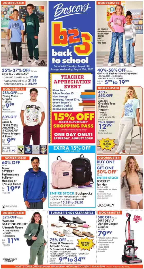 Boscov's catalogue in Watertown WI | Great offer for bargain hunters | 2025-08-14T00:00:00.000Z - 2025-08-20T00:00:00.000Z