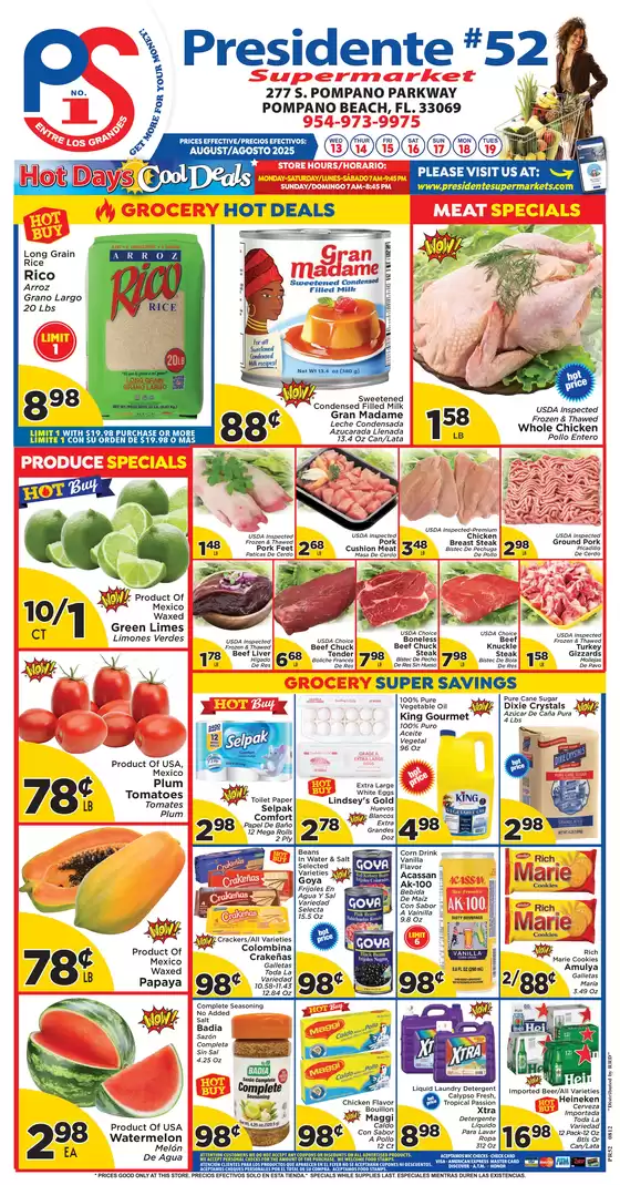 Presidente catalogue in Orlando FL | Exclusive bargains | 2025-08-01T00:00:00.000Z - 2025-08-31T00:00:00.000Z