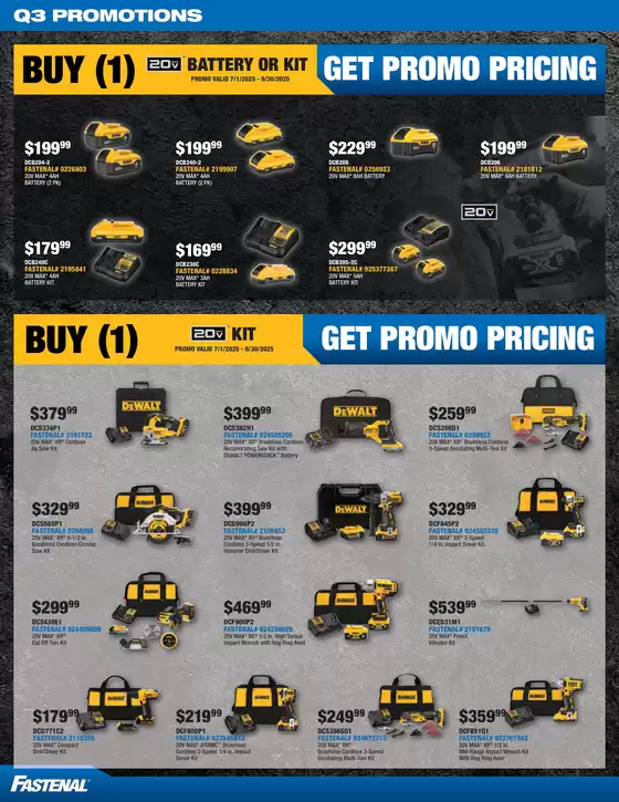 Fastenal DeWALT Q3 Promo