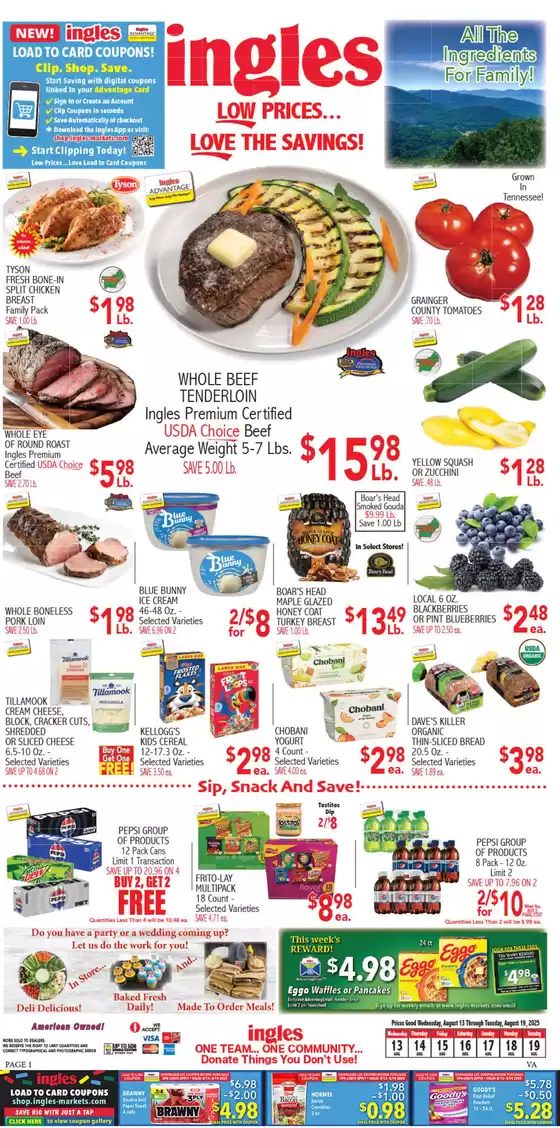 Ingles Markets catalogue in Lenoir City TN | Great offer for all customers | 2025-08-13T00:00:00.000Z - 2025-08-19T00:00:00.000Z