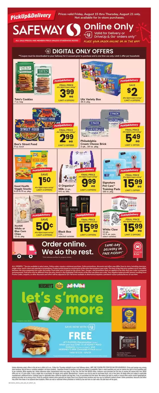 Safeway catalogue in Ft Myer VA | Save now with our deals | 2025-08-15T00:00:00.000Z - 2025-08-21T00:00:00.000Z