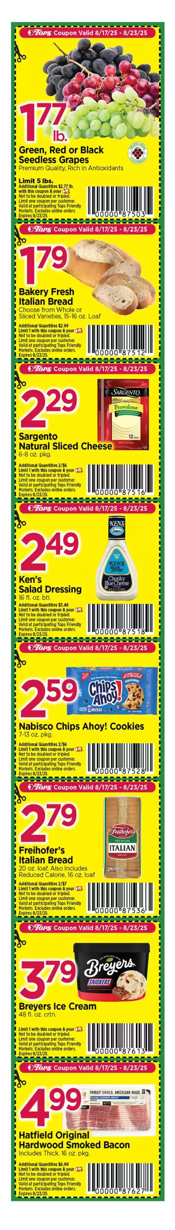 Tops catalogue in Del Rey Oaks CA | Super Coupons! | 2025-08-17T00:00:00.000Z - 2025-08-23T00:00:00.000Z