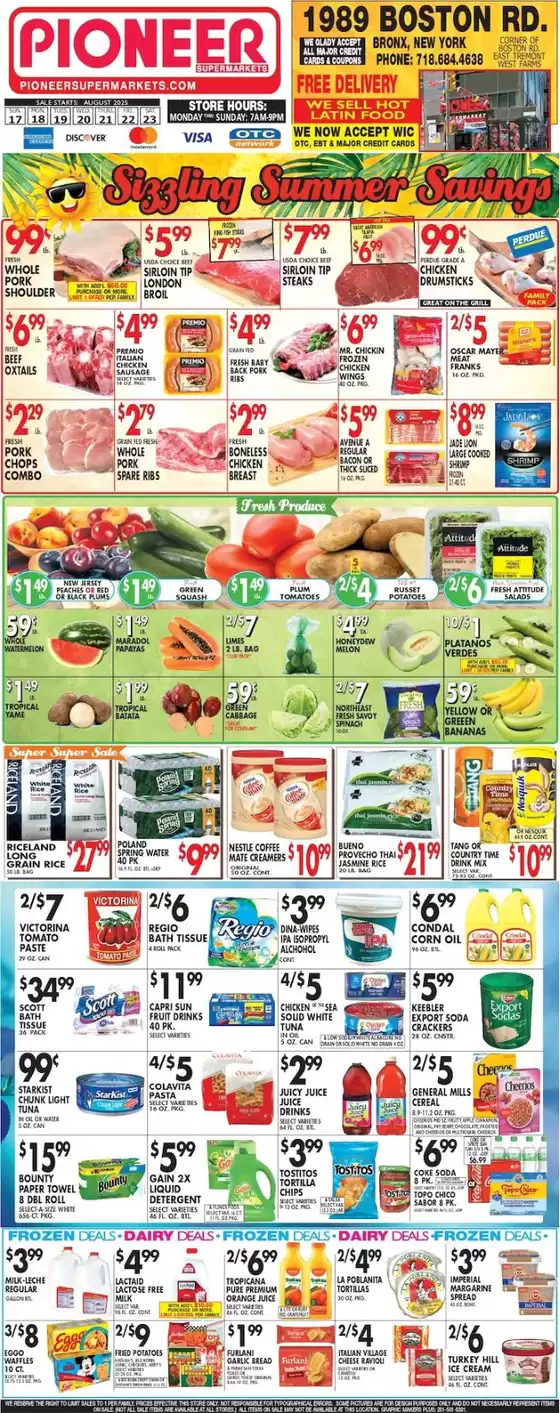 Pioneer Supermarkets catalogue in Del Rey Oaks CA | Wide range of offers | 2025-08-17T00:00:00.000Z - 2025-08-23T00:00:00.000Z
