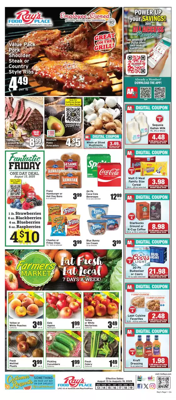 Ray's Food catalogue in Humble TX | Top offers for all bargain hunters | 2025-08-13T00:00:00.000Z - 2025-08-19T00:00:00.000Z