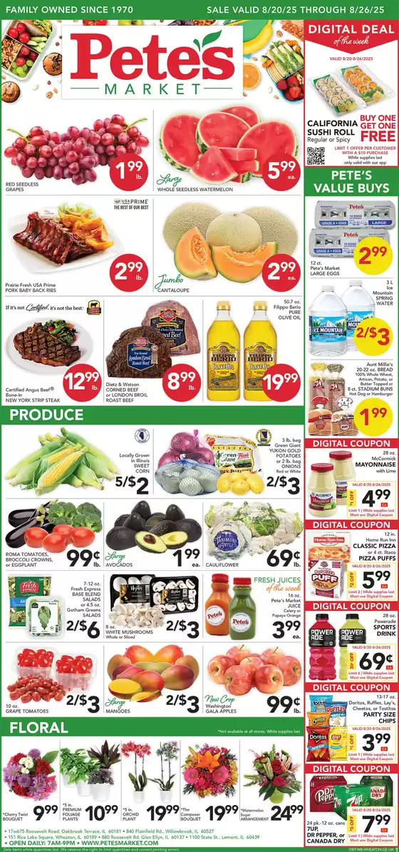 Pete's Fresh Market catalogue in West Lebanon NH | Exclusive deals for our customers | 2025-08-20T00:00:00.000Z - 2025-08-26T00:00:00.000Z