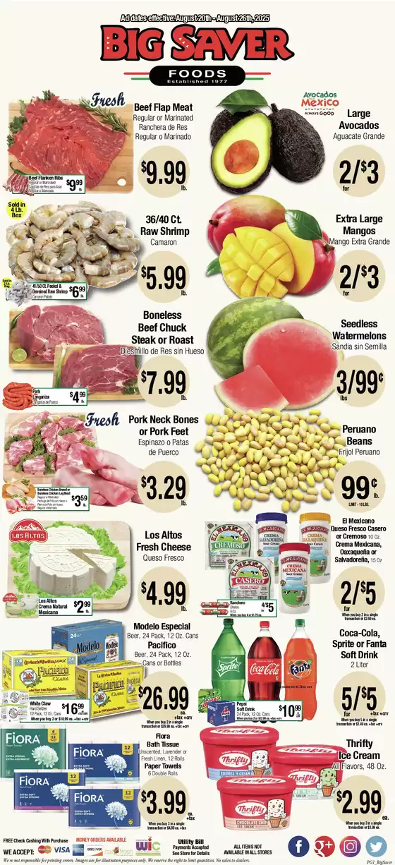 Big Saver Foods catalogue in Merrillville IN | Big Saver Foods Weekly Special | 2025-08-20T00:00:00.000Z - 2025-08-26T00:00:00.000Z