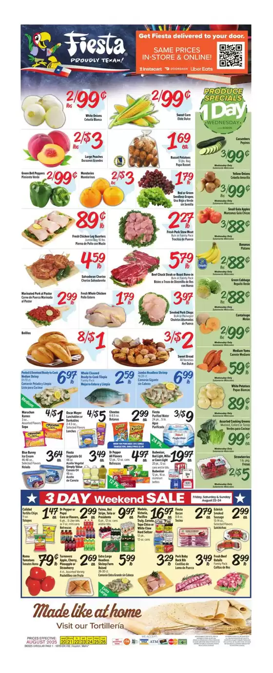Fiesta Mart catalogue in Huntington Park CA | Offers for bargain hunters | 2025-08-20T00:00:00.000Z - 2025-08-26T00:00:00.000Z