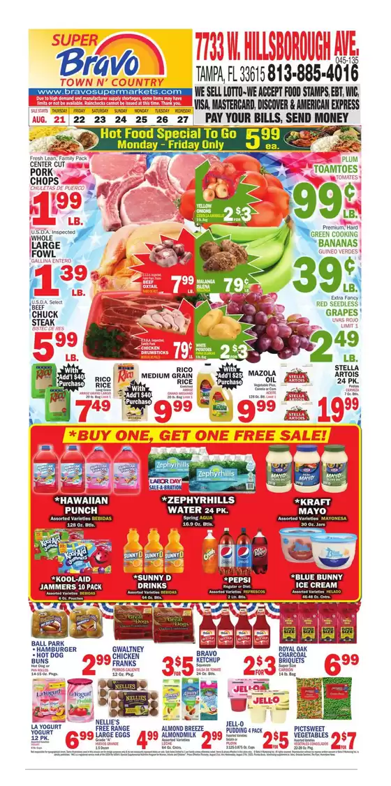 Bravo Supermarkets catalogue in Merrillville IN | Current bargains and offers | 2025-08-21T00:00:00.000Z - 2025-08-27T00:00:00.000Z