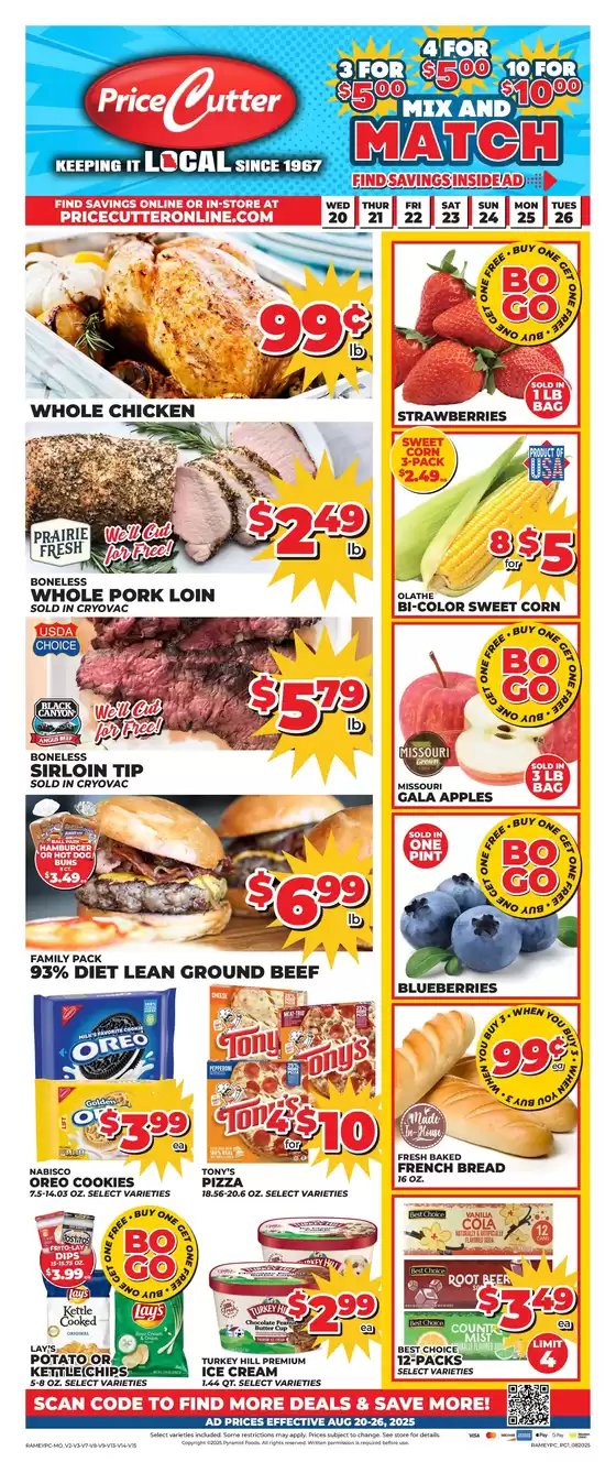 Price Cutter catalogue in Pryor OK | Exclusive bargains | 2025-08-20T00:00:00.000Z - 2025-08-26T00:00:00.000Z