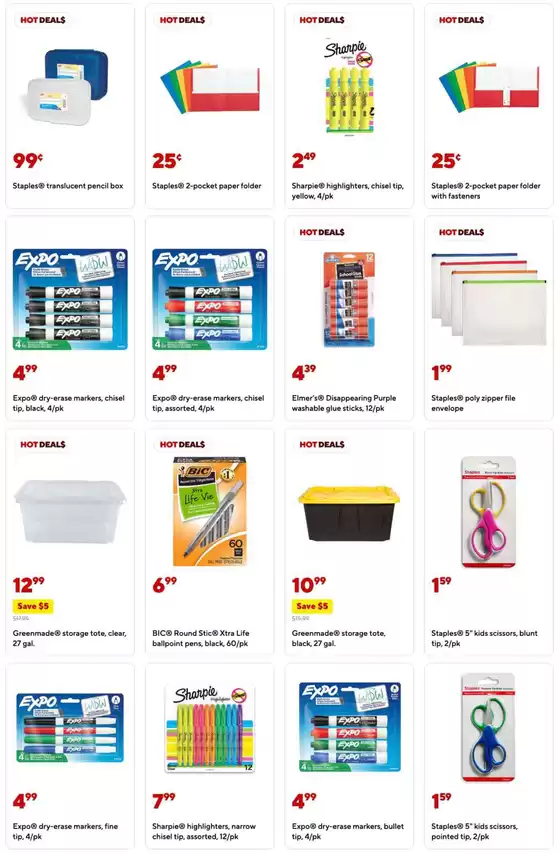 Staples flyer