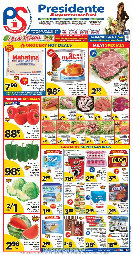 Presidente catalogue in Marietta GA | Great discounts on selected products | 2025-08-20T00:00:00.000Z - 2025-08-26T00:00:00.000Z