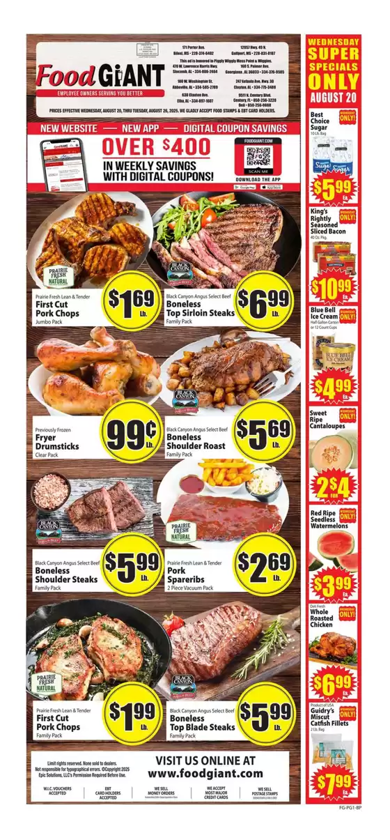Food Giant catalogue in Fountain Hills AZ | Weekly Ad | 2025-08-20T00:00:00.000Z - 2025-08-26T00:00:00.000Z