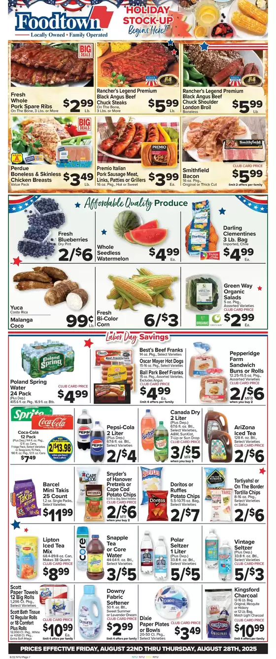 Foodtown supermarkets catalogue in Sacramento CA | Current special promotions | 2025-08-22T00:00:00.000Z - 2025-08-28T00:00:00.000Z