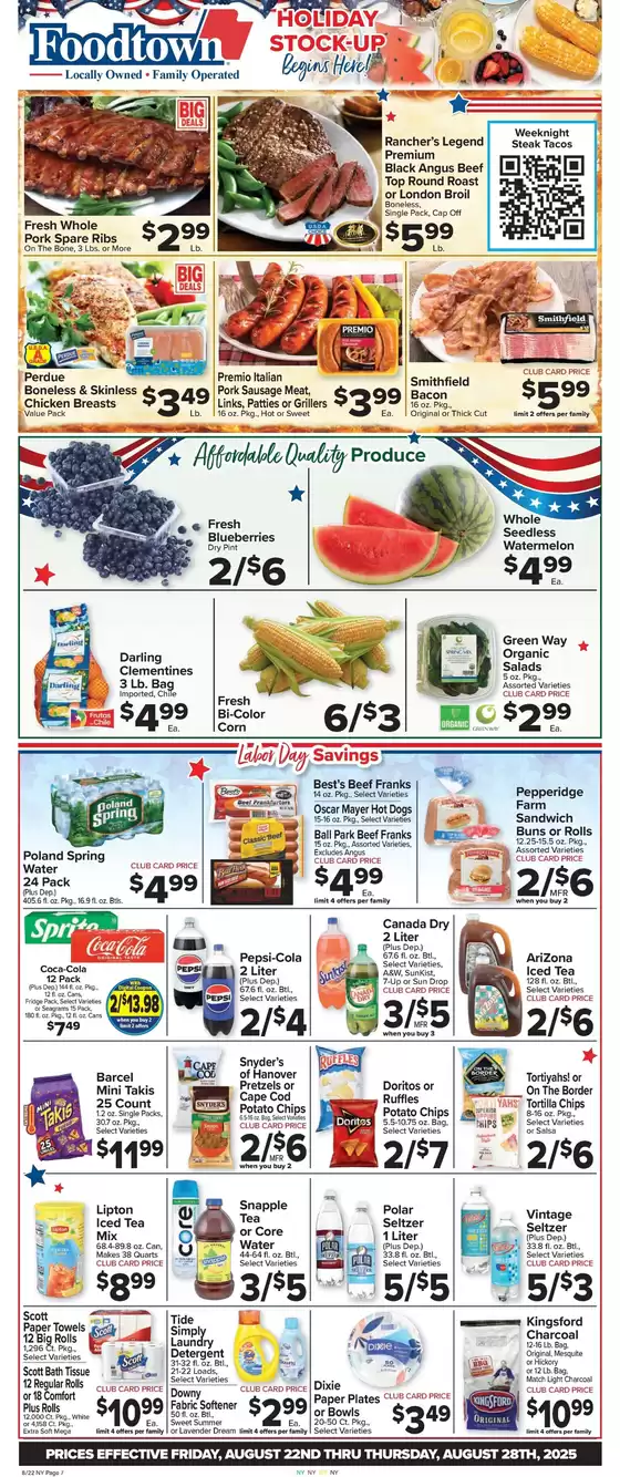Foodtown supermarkets catalogue in Roswell GA | Top offers for smart savers | 2025-08-22T00:00:00.000Z - 2025-08-28T00:00:00.000Z