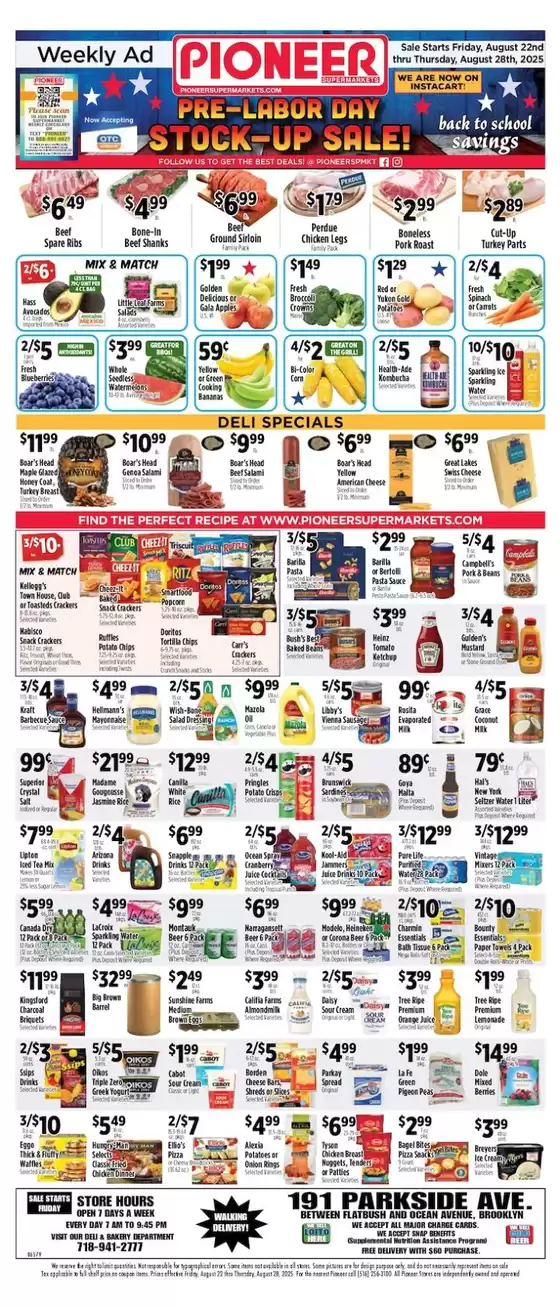 Pioneer Supermarkets catalogue in Terra Alta WV | Exclusive deals for our customers | 2025-08-22T00:00:00.000Z - 2025-08-28T00:00:00.000Z