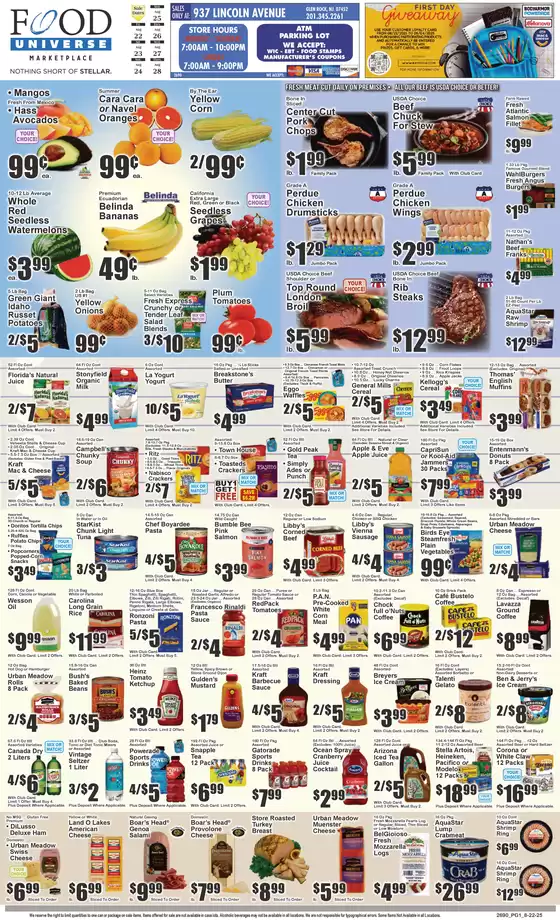 Food Universe catalogue in Edgar WI | Food Universe weekly ad | 2025-08-22T00:00:00.000Z - 2025-08-28T00:00:00.000Z