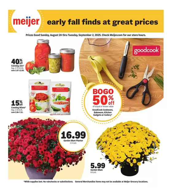 Meijer catalogue in Sterling IL | Discounts and promotions | 2025-08-24T00:00:00.000Z - 2025-09-09T00:00:00.000Z