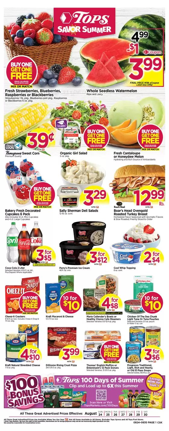 Tops catalogue in Great Bend KS | Current deals and offers | 2025-08-24T00:00:00.000Z - 2025-08-30T00:00:00.000Z