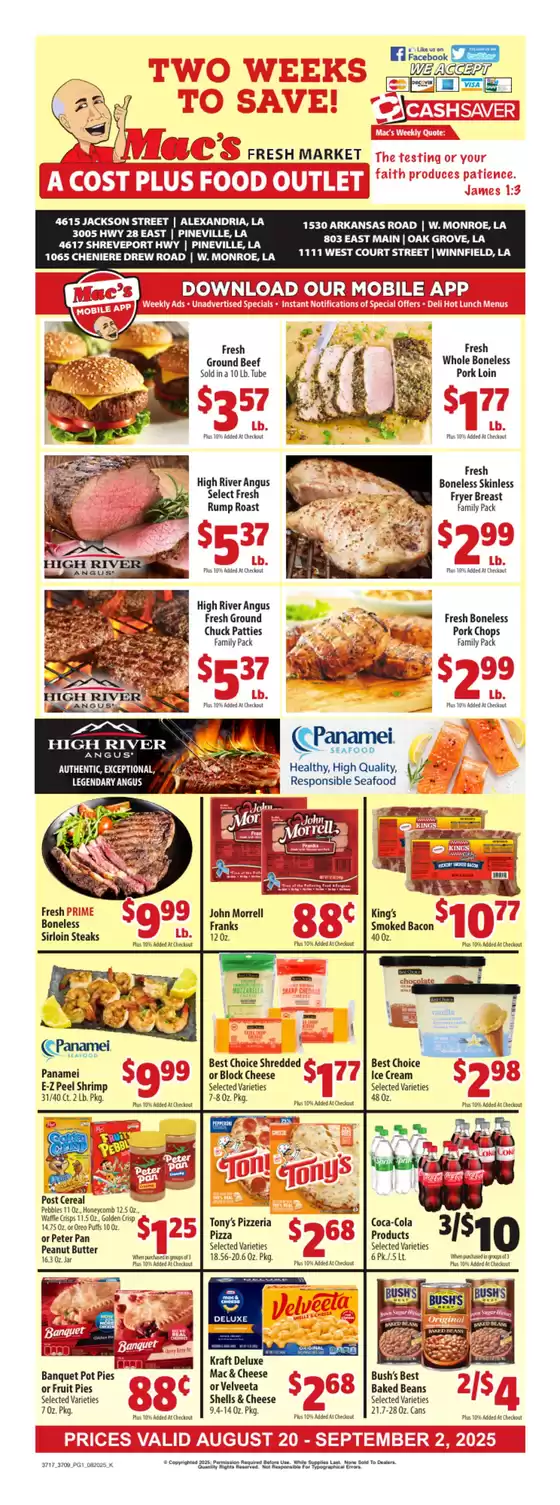 Current special promotions
