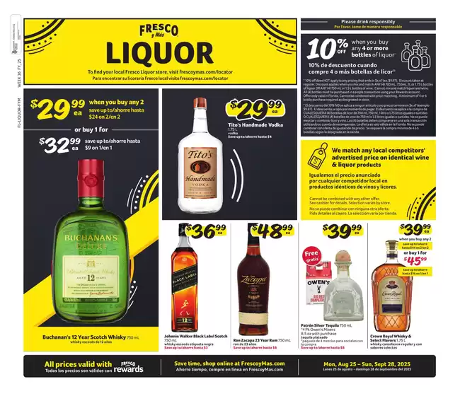 Fresco y Más catalogue in Liberal KS | Alcohol Flyer | 2025-08-25T00:00:00.000Z - 2025-09-28T00:00:00.000Z