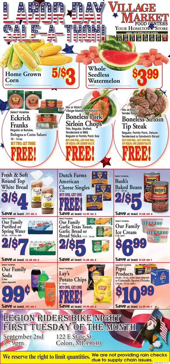 Village Market Food Centers catalogue in Liberal KS | Exclusive deals and bargains | 2025-08-25T00:00:00.000Z - 2025-09-01T00:00:00.000Z