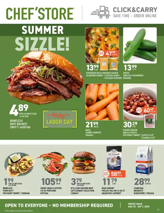 Chef'Store catalogue in Boerne TX | Exclusive deals and bargains | 2025-08-25T00:00:00.000Z - 2025-09-07T00:00:00.000Z