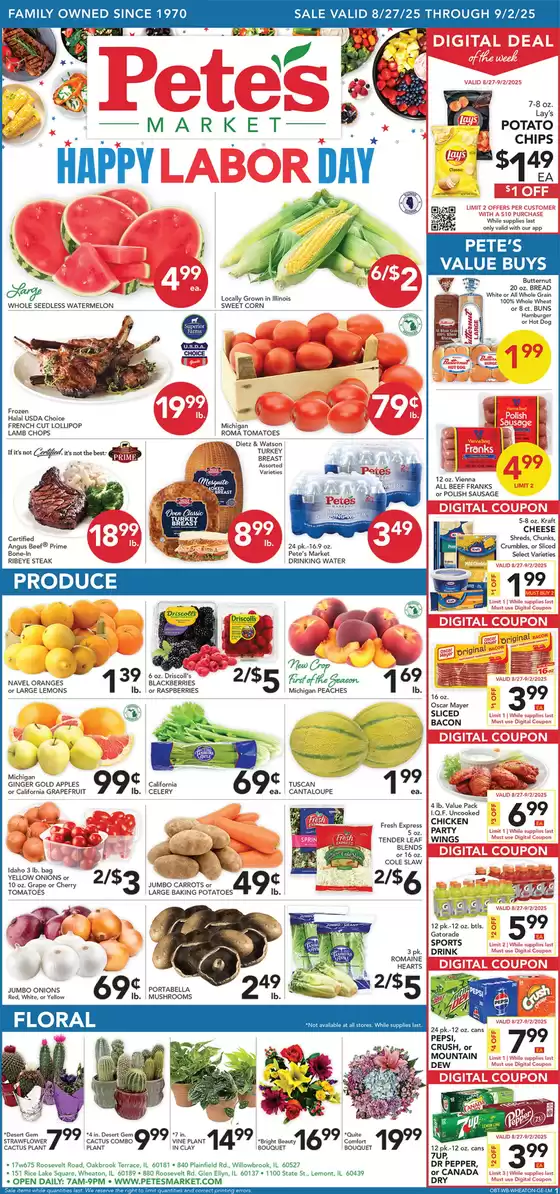 Pete's Fresh Market catalogue in Atlanta GA | Save now with our deals | 2025-08-27T00:00:00.000Z - 2025-09-02T00:00:00.000Z