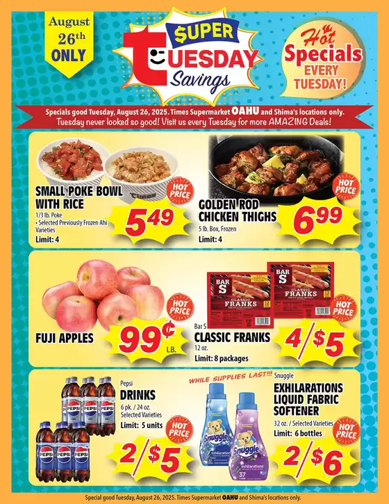 Times Supermarkets catalogue in Mesa AZ | Super Tuesday Savings | 2025-08-26T00:00:00.000Z - 2025-08-26T00:00:00.000Z