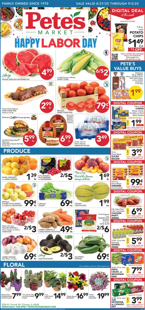 Pete's Fresh Market catalogue in Mesa AZ | Top offers for all bargain hunters | 2025-08-27T00:00:00.000Z - 2025-09-02T00:00:00.000Z