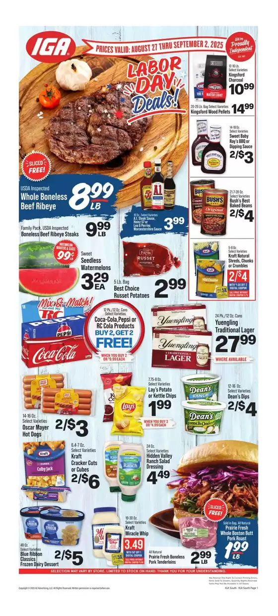 IGA catalogue in Tuscola IL | Top offers for all bargain hunters | 2025-08-27T00:00:00.000Z - 2025-09-02T00:00:00.000Z