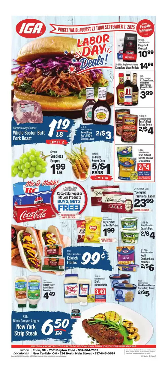 IGA catalogue in Tuscola IL | Save now with our deals | 2025-08-27T00:00:00.000Z - 2025-09-02T00:00:00.000Z