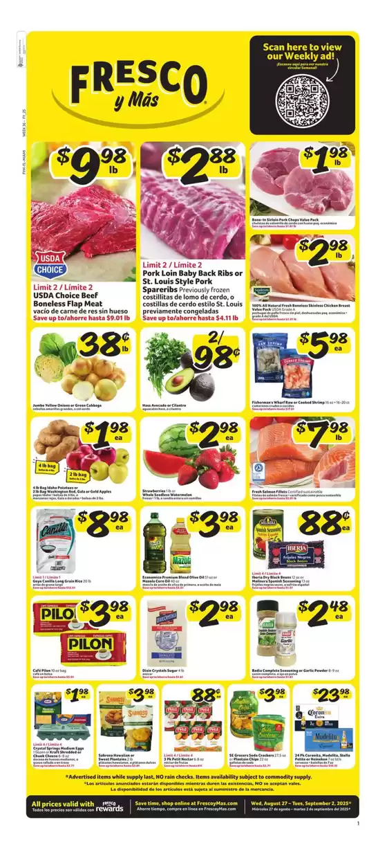 Fresco y Más catalogue in Morrisville VT | Weekly Circular | 2025-08-27T00:00:00.000Z - 2025-09-02T00:00:00.000Z