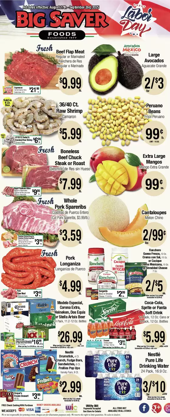 Big Saver Foods catalogue in Alpharetta GA | Big Saver Foods Weekly Special | 2025-08-27T00:00:00.000Z - 2025-09-02T00:00:00.000Z