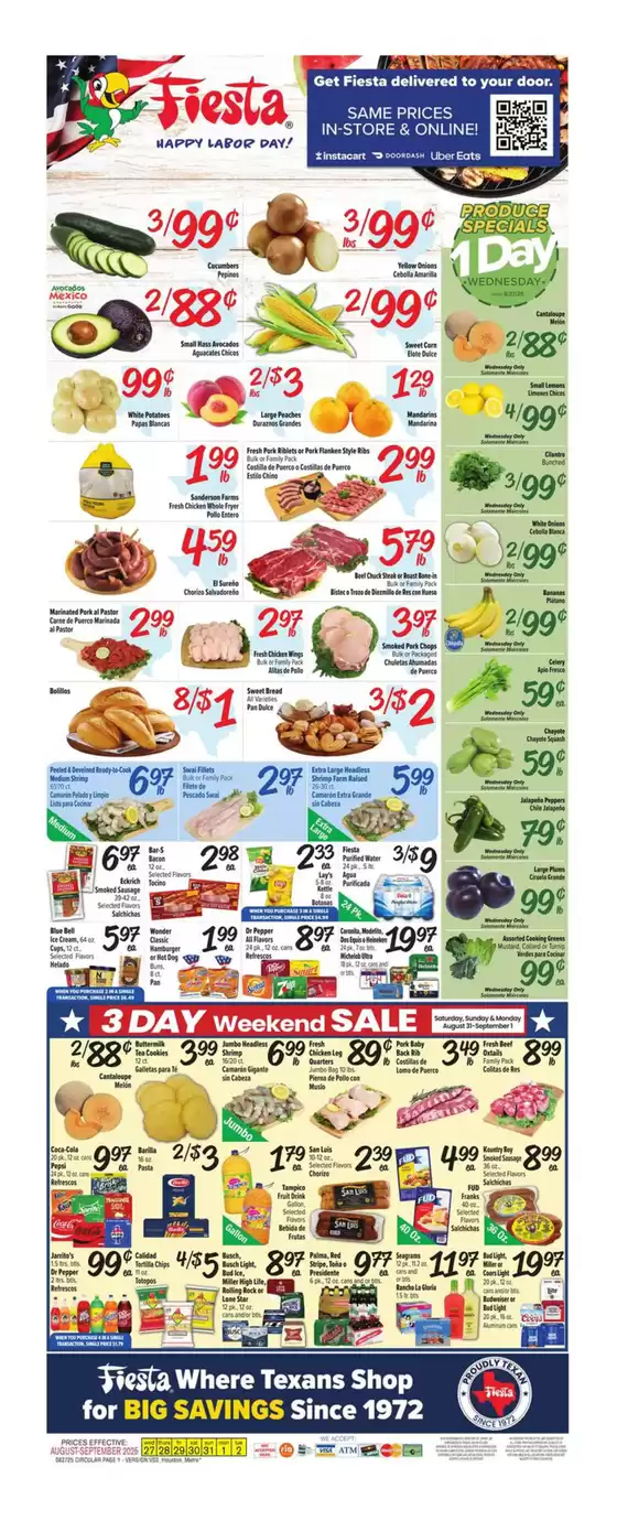 Fiesta Mart catalogue in Lake Isabella CA | Our best offers for you | 2025-08-27T00:00:00.000Z - 2025-09-02T00:00:00.000Z