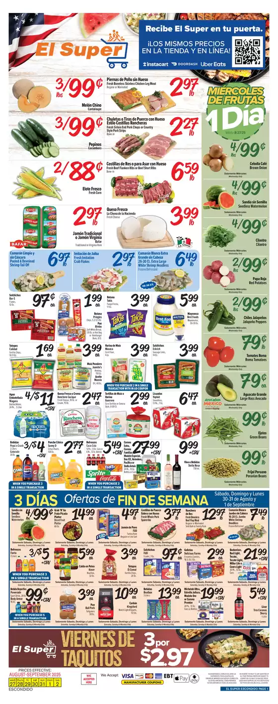 El Super catalogue in Johns Creek GA | Discounts and promotions | 2025-08-27T00:00:00.000Z - 2025-09-02T00:00:00.000Z