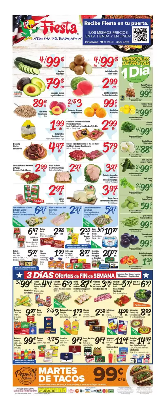 Fiesta Mart catalogue in Lake Isabella CA | Wide range of offers | 2025-08-27T00:00:00.000Z - 2025-09-02T00:00:00.000Z
