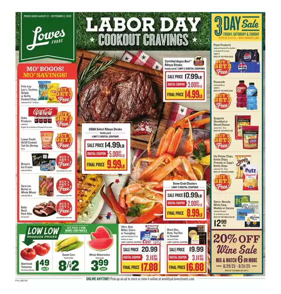 Lowes Foods catalogue in Giddings TX | Weekly Ad | 2025-08-27T00:00:00.000Z - 2025-09-02T00:00:00.000Z