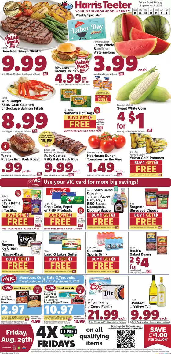 Harris Teeter catalogue in Johns Creek GA | Offers for bargain hunters | 2025-08-27T00:00:00.000Z - 2025-09-02T00:00:00.000Z