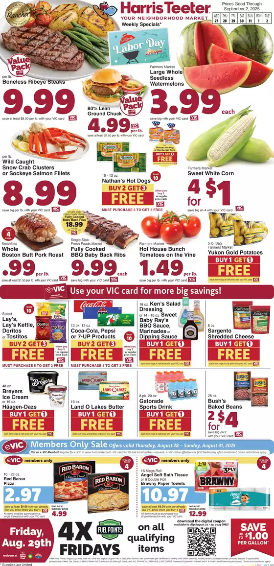 Harris Teeter catalogue in Lake Isabella CA | Discover attractive offers | 2025-08-27T00:00:00.000Z - 2025-09-02T00:00:00.000Z