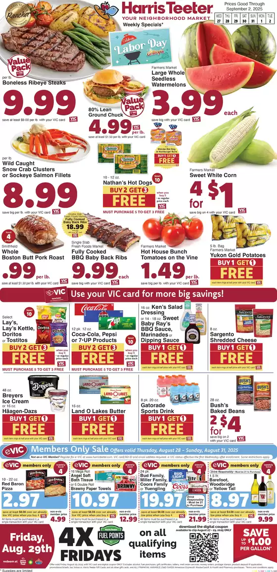 Harris Teeter catalogue in Morrisville VT | Great offer for all customers | 2025-08-27T00:00:00.000Z - 2025-09-02T00:00:00.000Z